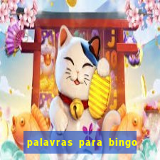 palavras para bingo de cha de lingerie